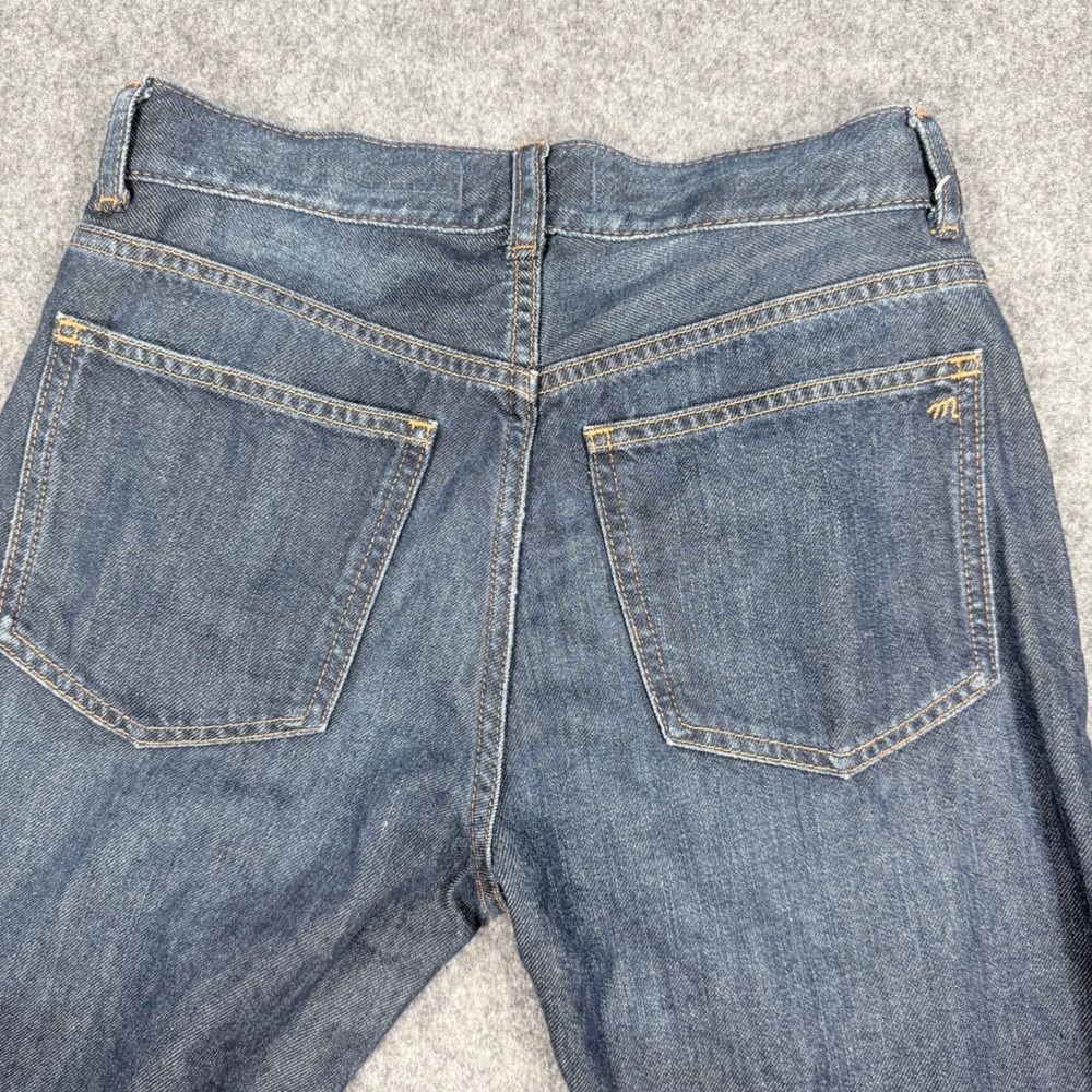 Madewell The Dean Easy Straight Jean Dark Indigo Wash Button Fly Size 24 - Picture 5 of 14